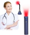 Portable Red Light Therapy Device for Cold Sores Lips Face Nose Rechargeable Infrared Light for Soothing Skin Repair Compact Wall Mount Design for Home Travel Pet Care