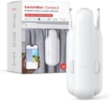 SwitchBot Automatic Curtain Opener – Bluetooth Remote Control Smart Curtain with App, Upgraded High-Performance Motor, Add SwitchBot Hub to Work with Alexa, Google Home, HomeKit (Curtain 3, U Rail)