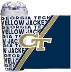 Rico Industries NCAA Standard 24oz Acrylic Tumbler with Hinged Lid, Officially Licensed Double Wall Tumbler with Straw