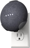PowerClip Outlet Mount for Google Nest Mini (Charcoal), Speaker Wall Hub for 2nd Generation Google Nest Smart Home Devices, Space Saving, Uses One Outlet Only, Great for Mounting Google Mini Speaker