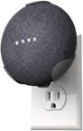 PowerClip Outlet Mount for Google Nest Mini (Charcoal), Speaker Wall Hub for 2nd Generation Google Nest Smart Home Devices, Space Saving, Uses One Outlet Only, Great for Mounting Google Mini Speaker