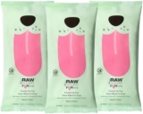 RAW SUGAR Dog Wipes, Fur Kids Waterless Pet Wipes, 3 Pack, 60 Ct, Dog Grooming, Cleaning & Deodorizing, with Chamomile & Aloe Vera for Paws, Coat, Face & Ears, Vegan & Cruelty-Free, Apple Cream