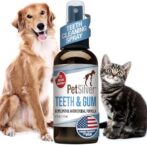 PetSilver Teeth & Gum Spray – Patented Chelated Silver – Dog Dental & Teeth Cleaning Spray for Plaque & Tartar Build-Up Reduction – Natural Breath Freshener for Dogs and Cats – Made in The USA – 4 oz