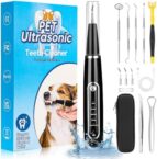 Ultrasonic Dog Toothbrush & Sonic Tooth Cleaner for Dogs – Effective Teeth Cleaning, Safe Gentle Dental Care for Pets, Removes Plaque Tartar, Rechargeable 5 Modes + 4 Heads