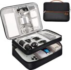 VOCUS Electronic Organizer Travel Case,Cord Organizer Bag for Electronics Accessories, Double Layer Tech Carring Large Storage Case for Charger,USB Cable, Power Bank, Hardware