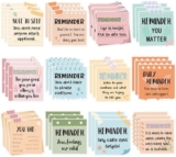 240Pcs Mental Health Stickers Positive Awareness Reminder Paper Decals Psychology Affirmation Self-Adhesive Square Stickers for Students Gifts Scrapbook Journal School Supplies