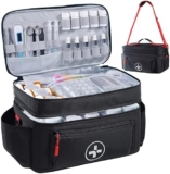 BAGSFY Travel Medicine Bag Organizer, Medical Bag Empty, Pill Bottle Organizer for Home, Large Medication Storage, Travel Carrying Case First Aid Kit Bags Empty, Emergency Kit.