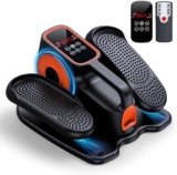 Under Desk Elliptical, Ellipse Leg Exerciser While Sitting for Seniors, Quiet Portable Electric Seated Pedal Exerciser with Remote Control and 12 Adjustable Speeds for Home Office